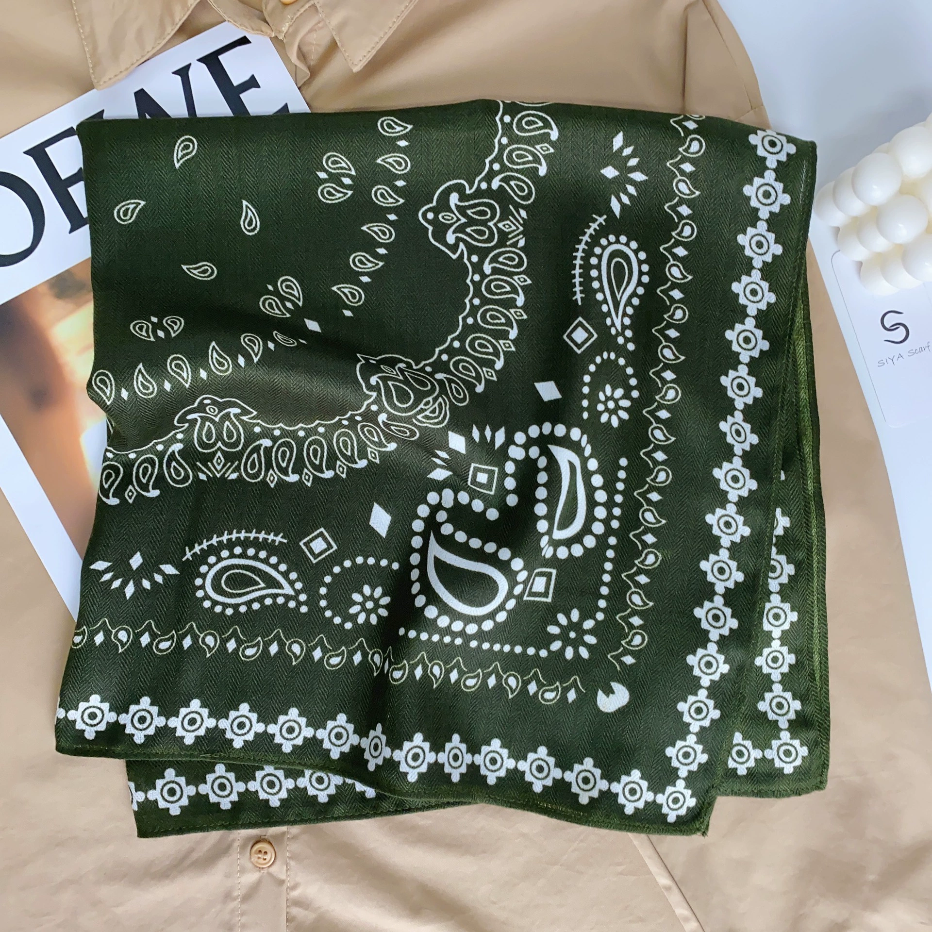 70cm Paisley Square Scarf view 6