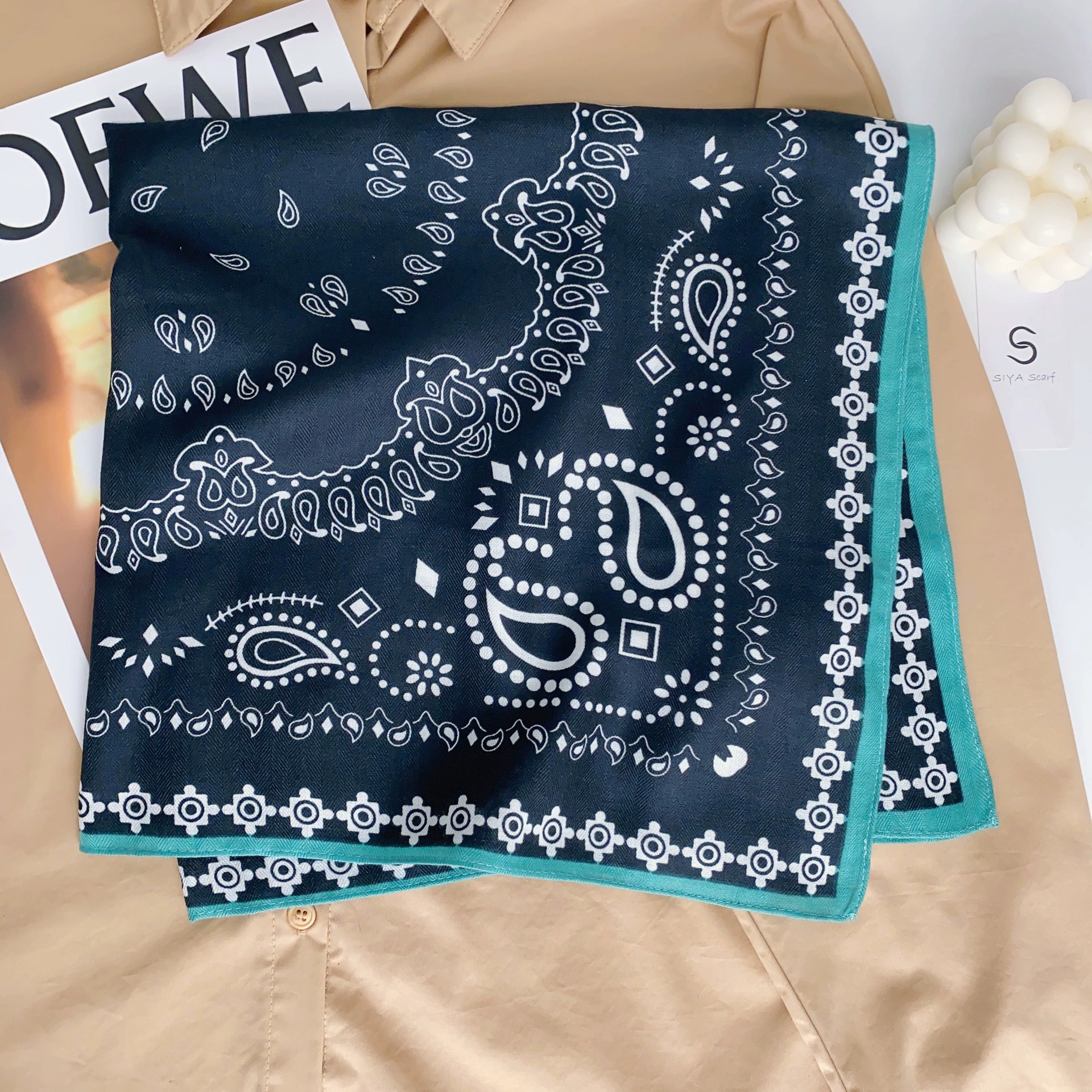 70cm Paisley Square Scarf view 7