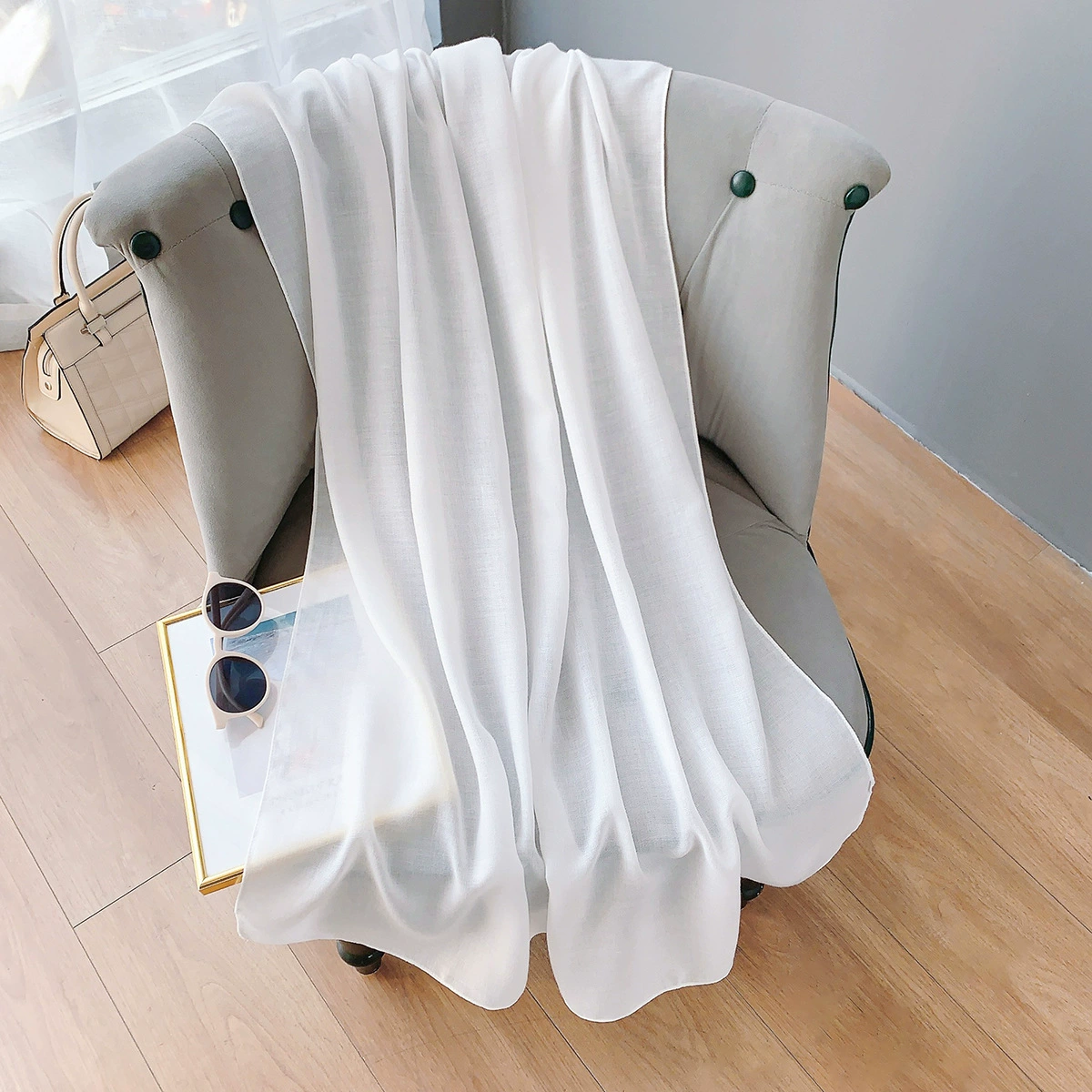 Cotton-Linen Long Scarf view 6
