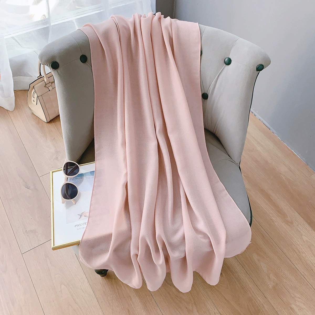 Cotton-Linen Long Scarf view 7