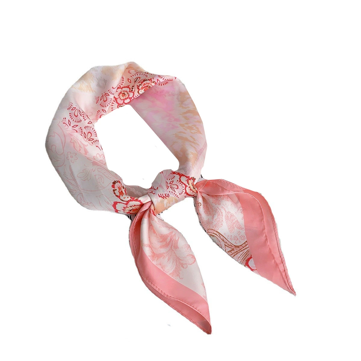 Foulard carré imitation soie à fleurs view 5
