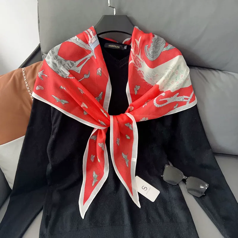 Butterfly Print Neck Scarf