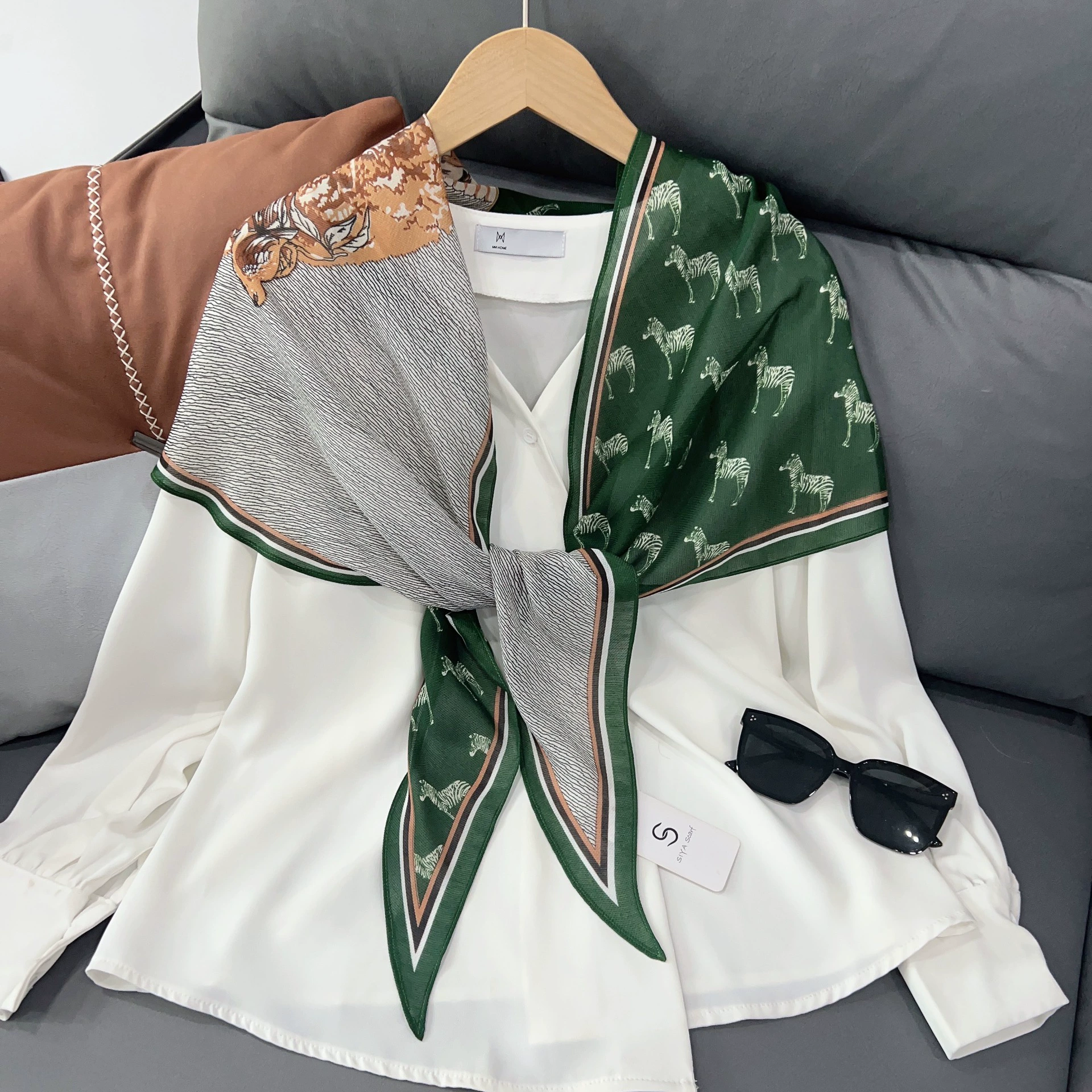 Horse Print Neck Scarf view 2