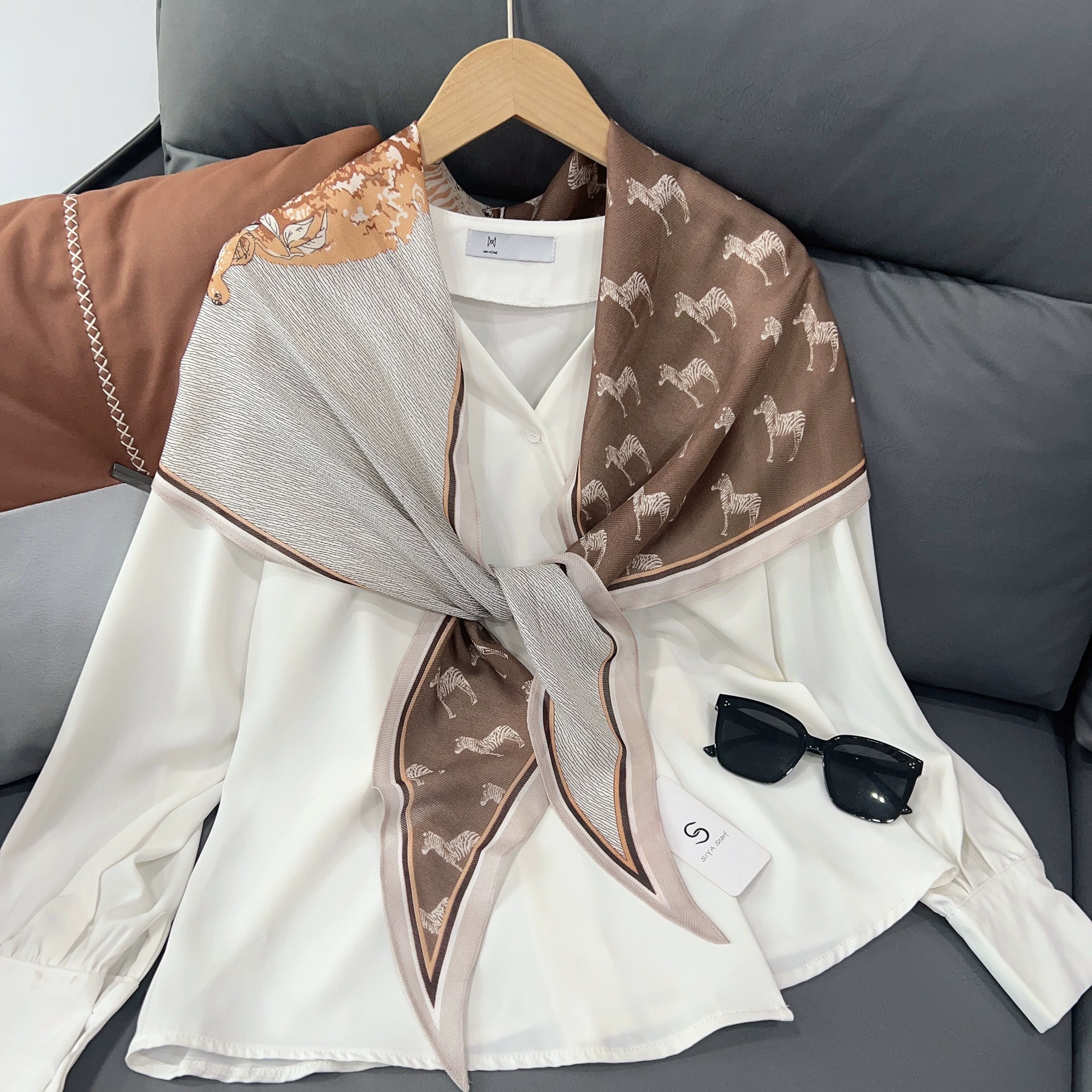 Horse Print Neck Scarf view 4