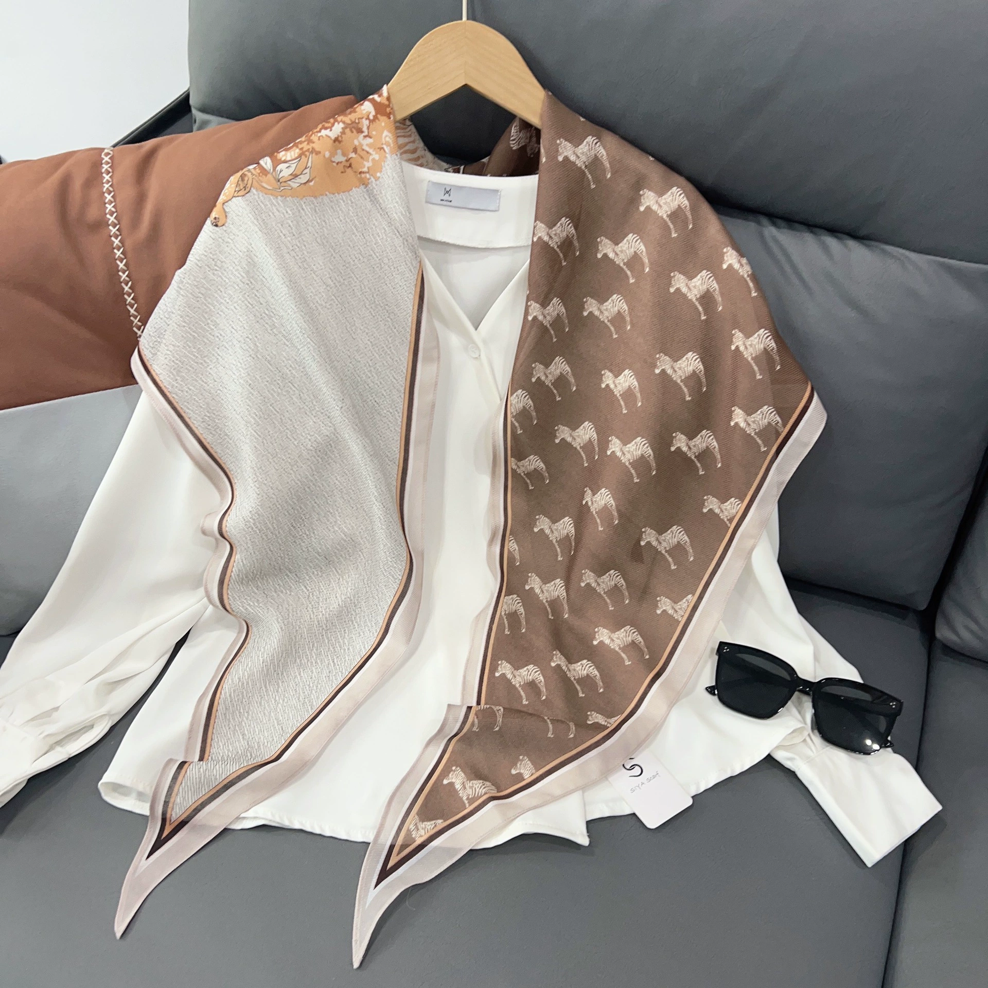 Horse Print Neck Scarf view 6