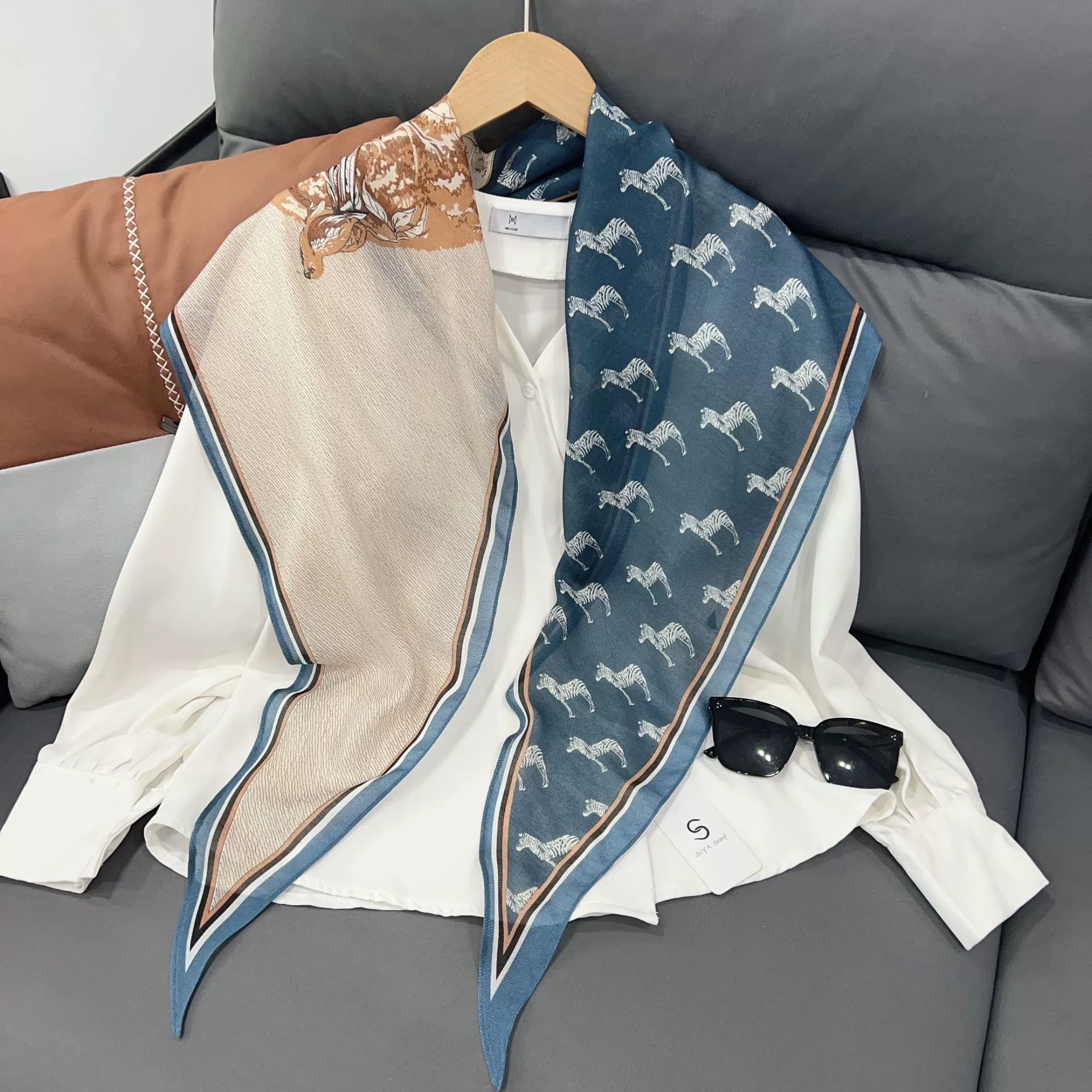 Horse Print Neck Scarf view 7