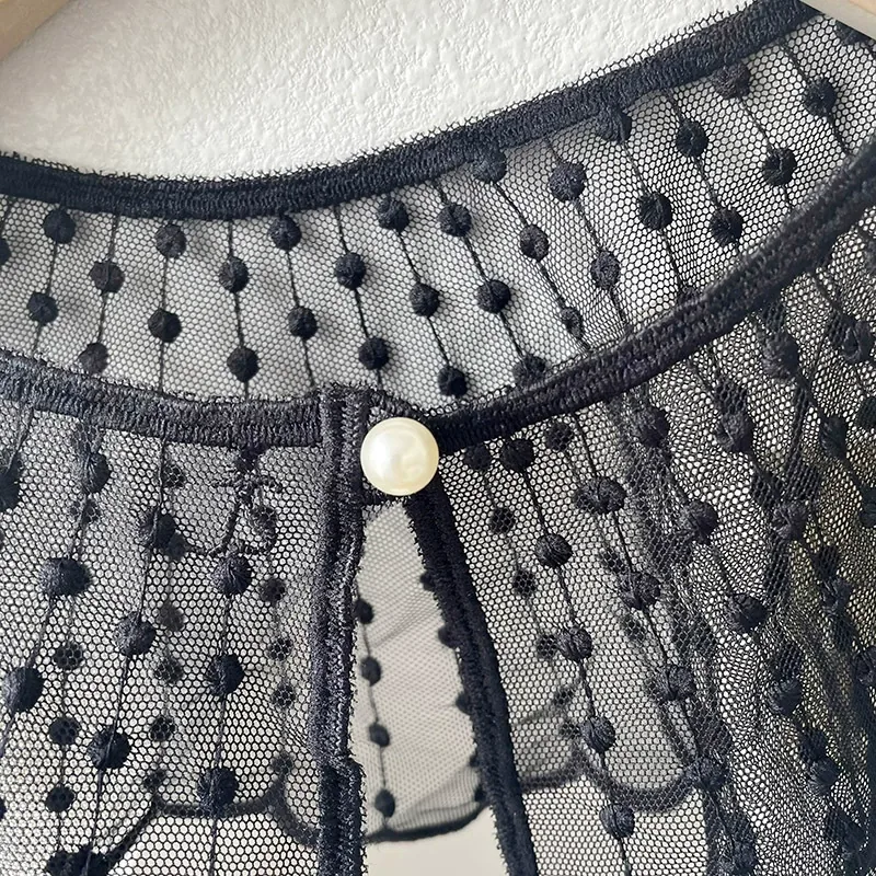 Lace Pearl Capelet view 3