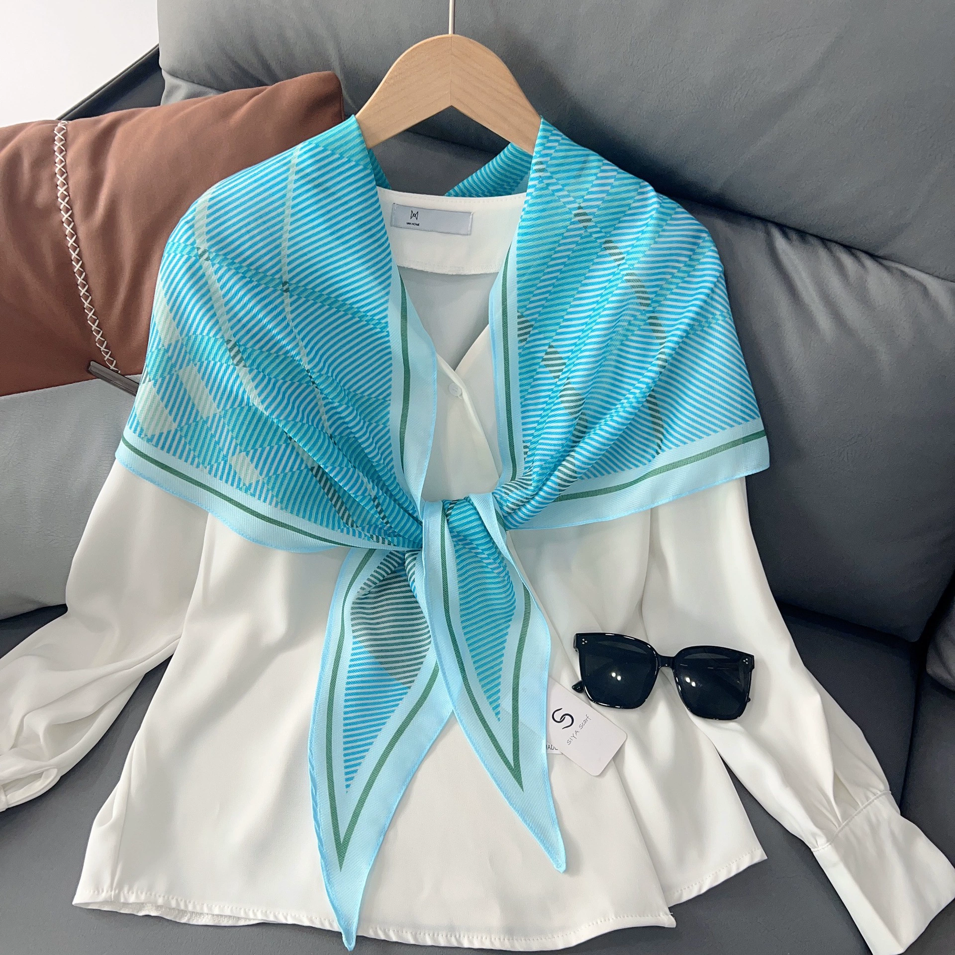 Striped Neck Scarf view 7
