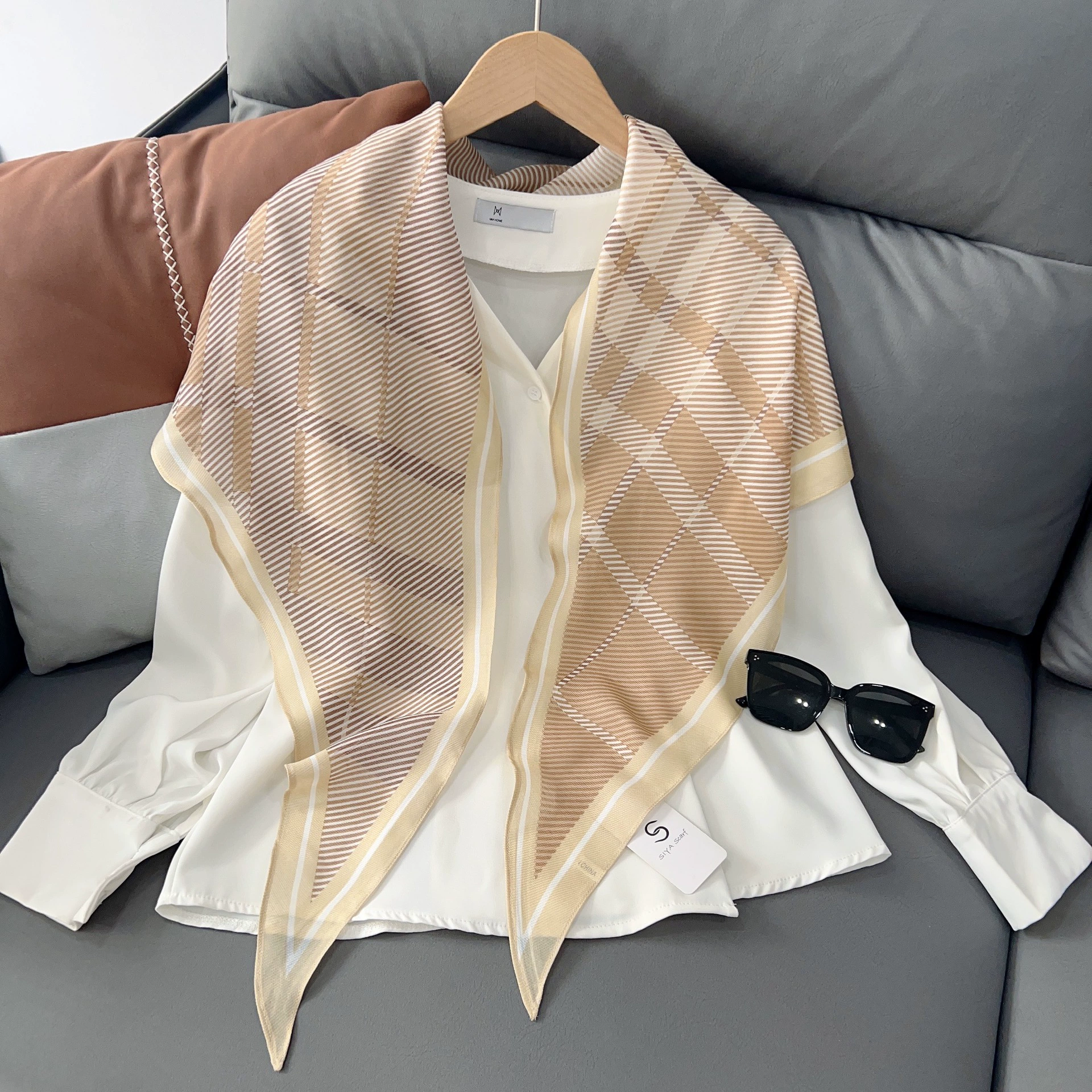 Striped Neck Scarf view 8