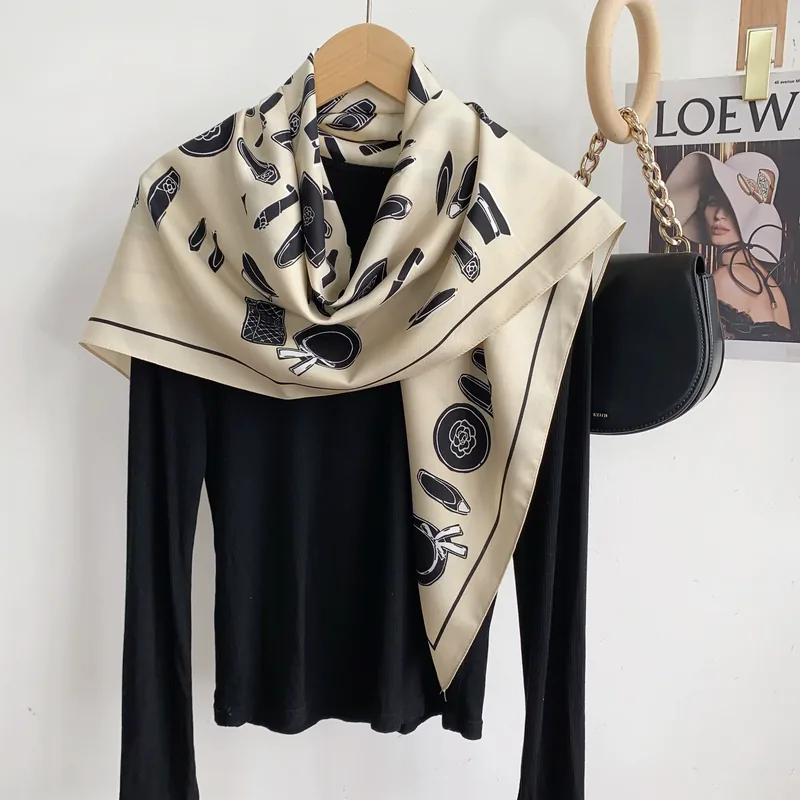 Camellia Silk Square Scarf