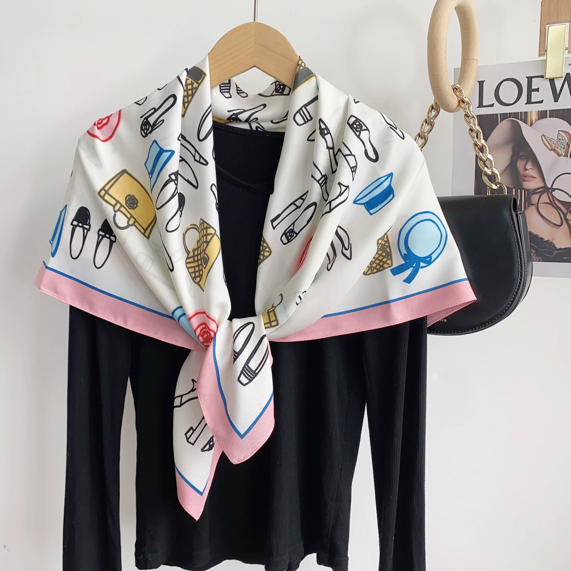 Camellia Silk Square Scarf view 3