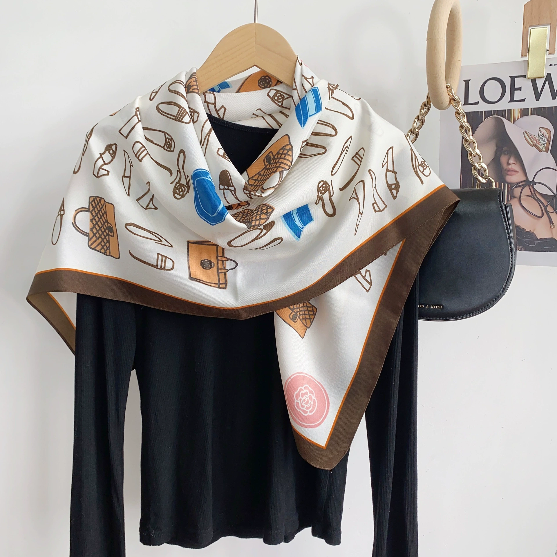 Camellia Silk Square Scarf view 4