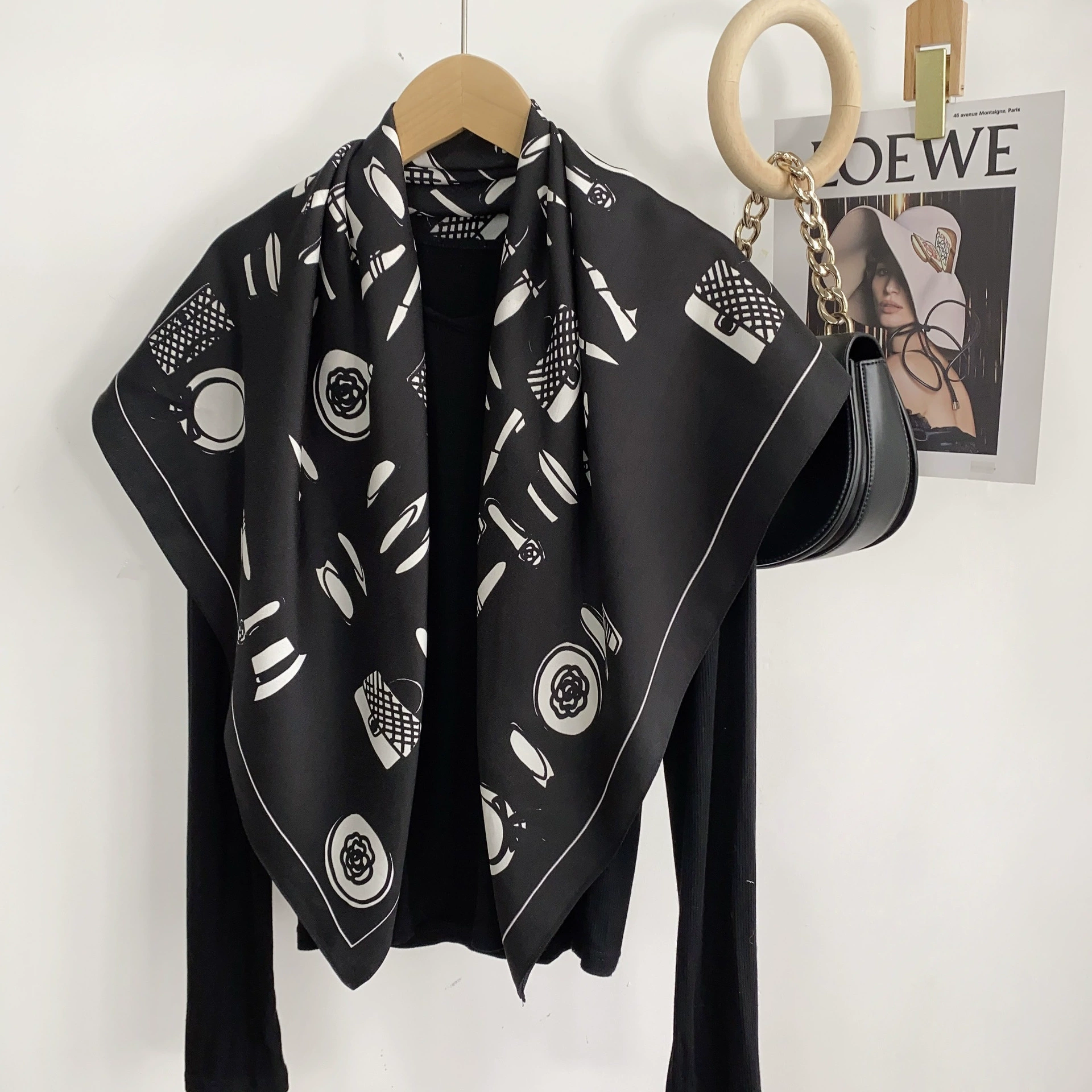 Camellia Silk Square Scarf view 6