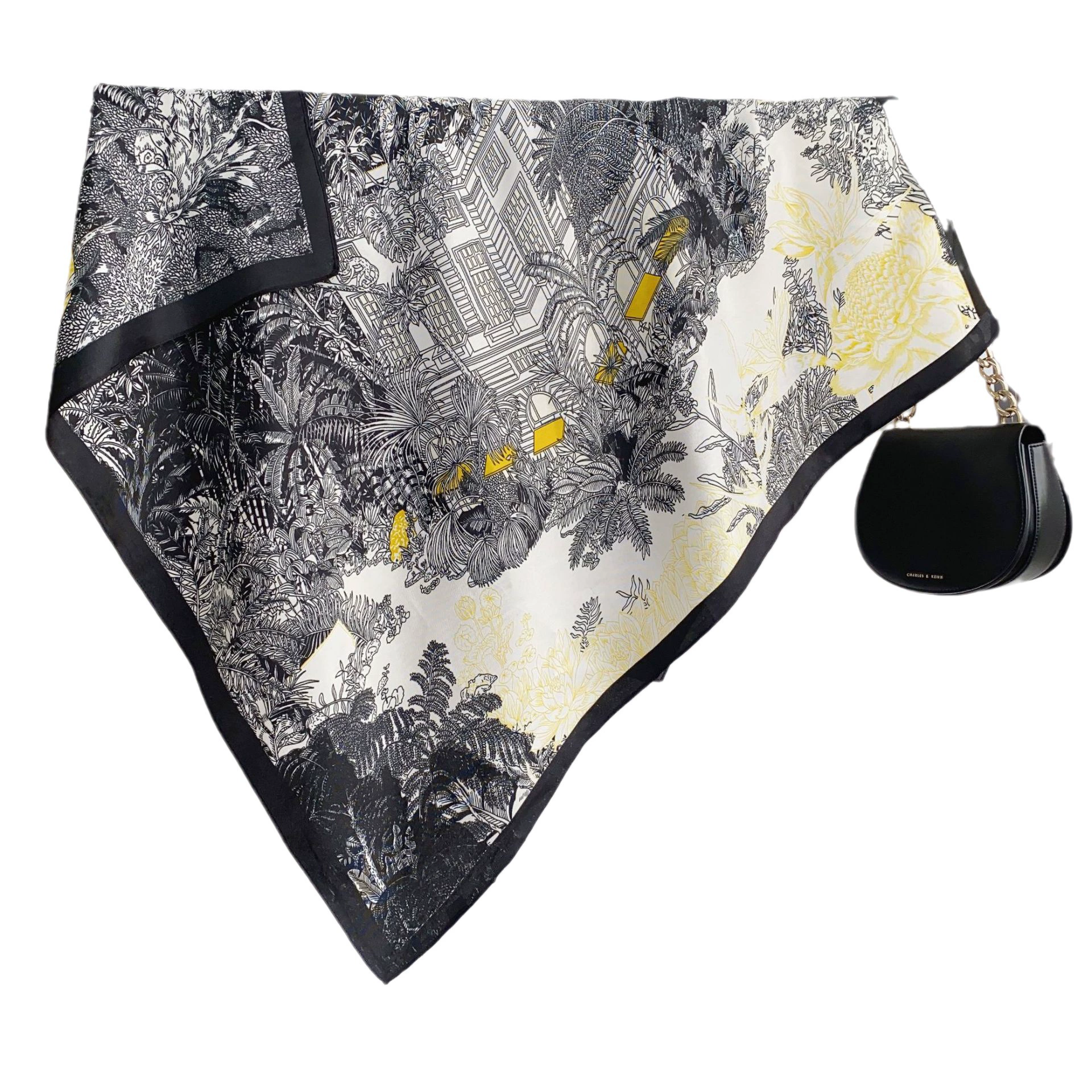 Foulard carré imprimé 90 cm view 5
