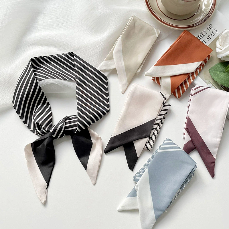 Black Stripe Twilly Scarf