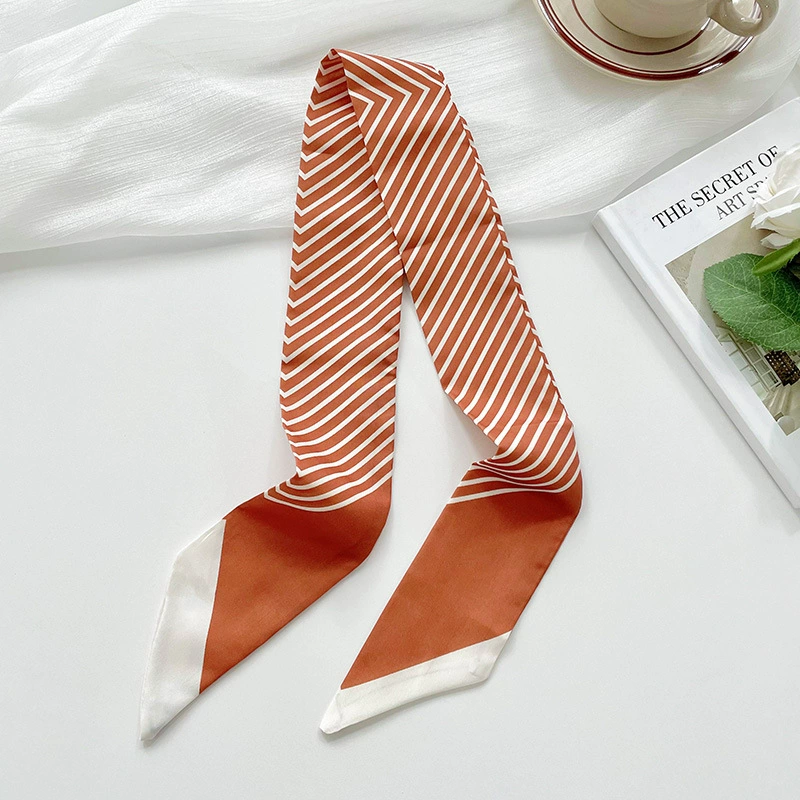 Black Stripe Twilly Scarf view 8