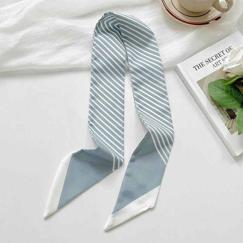 Black Stripe Twilly Scarf view 9