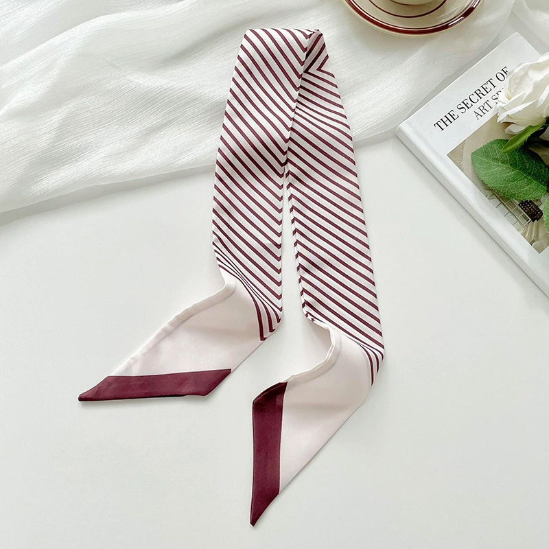 Black Stripe Twilly Scarf view 10