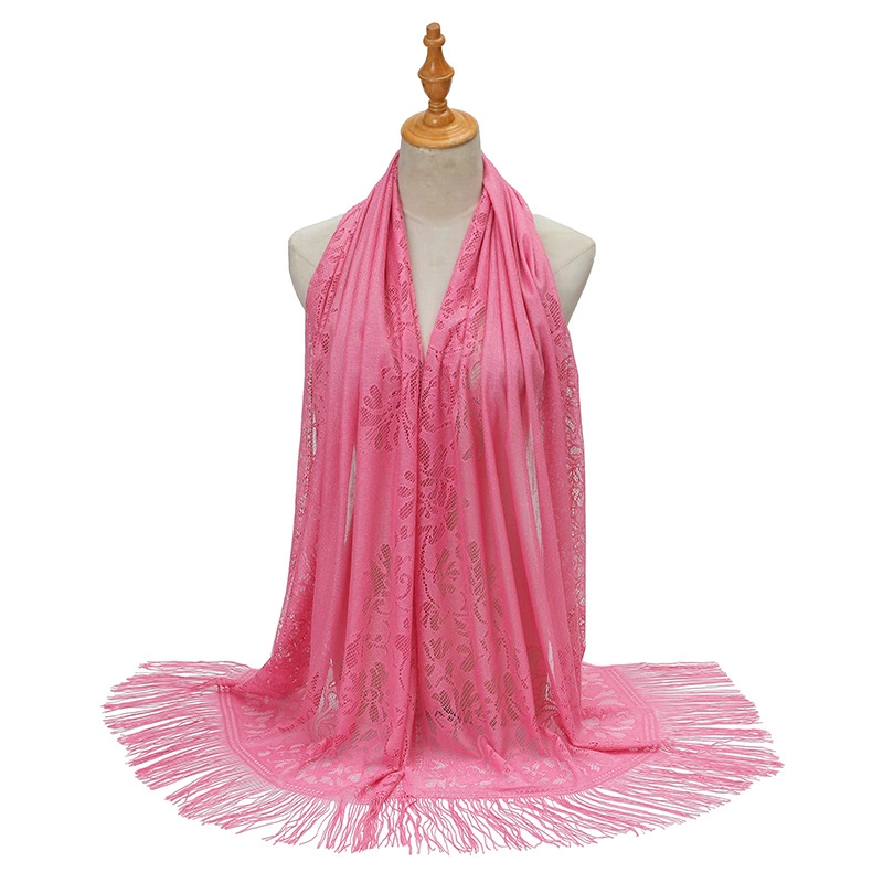 Lace Hollow Out Long Scarf for Women view 5