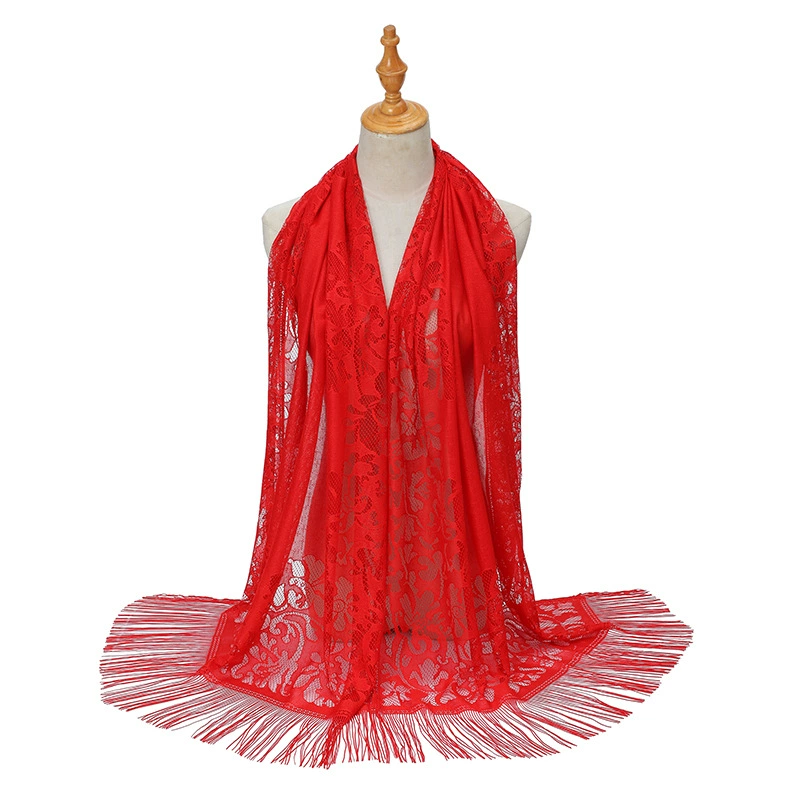 Lace Hollow Out Long Scarf for Women view 8