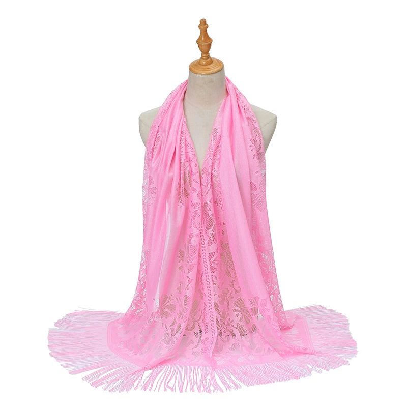 Lace Hollow Out Long Scarf for Women view 9