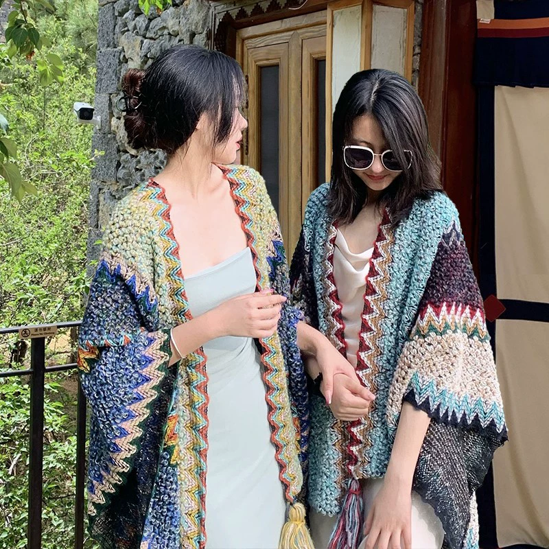 Ethnic Style Large Wrap for Travel view 3