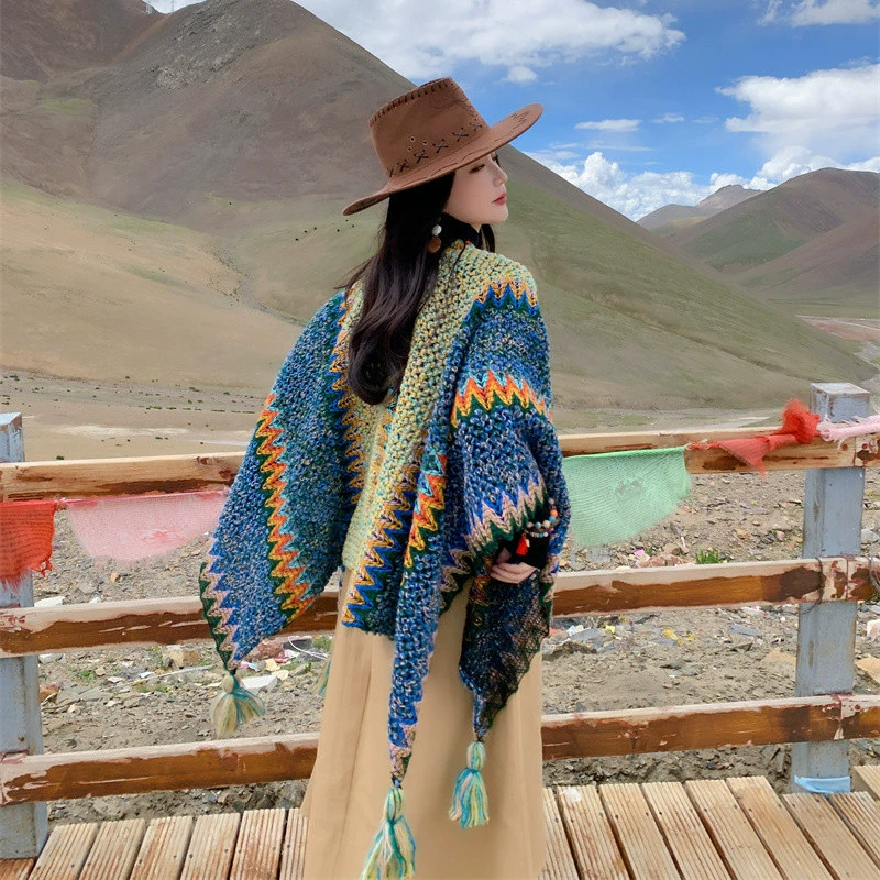 Ethnic Style Large Wrap for Travel view 4