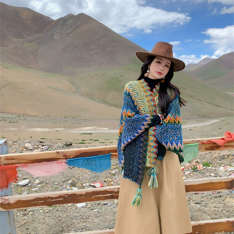 Ethnic Style Large Wrap for Travel view 6