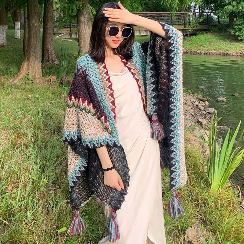 Ethnic Style Large Wrap for Travel view 8