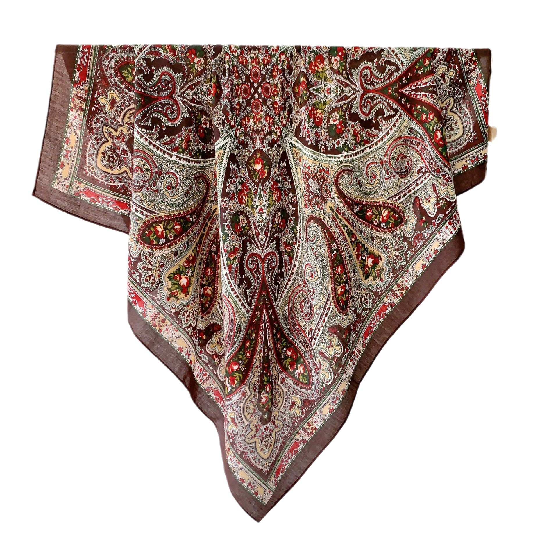 Printed Velvet Square Scarf view 5
