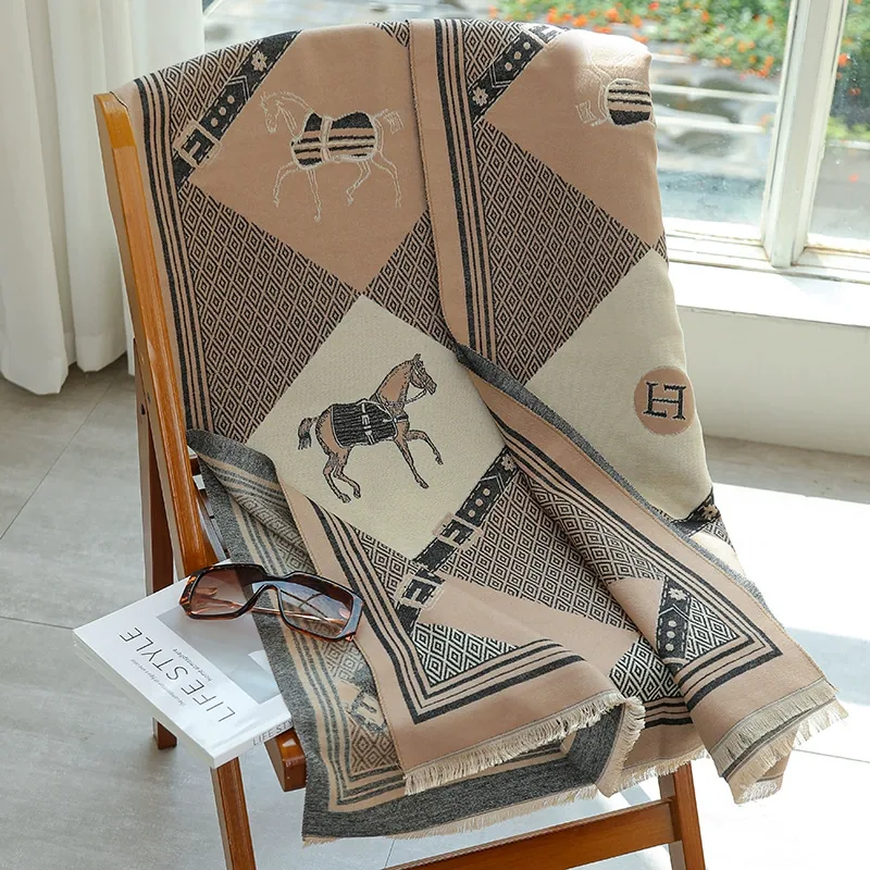 Faux Cashmere Office Wrap for Women