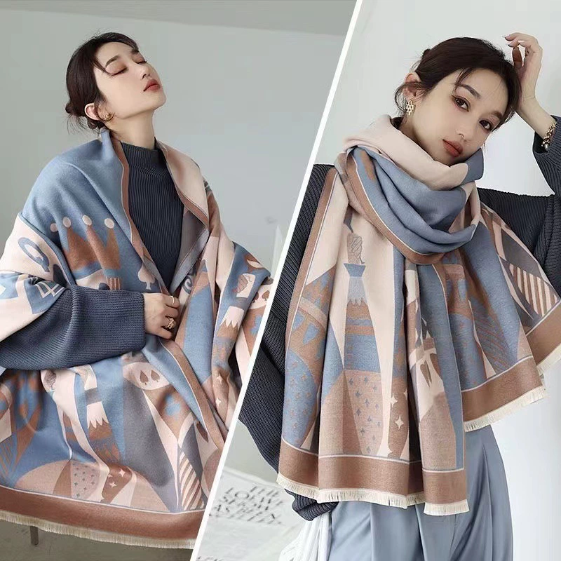 Faux Cashmere Office Wrap for Women view 3