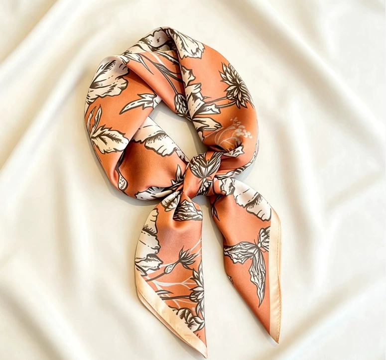 100% Mulberry Silk Square Scarf 70cm view 6