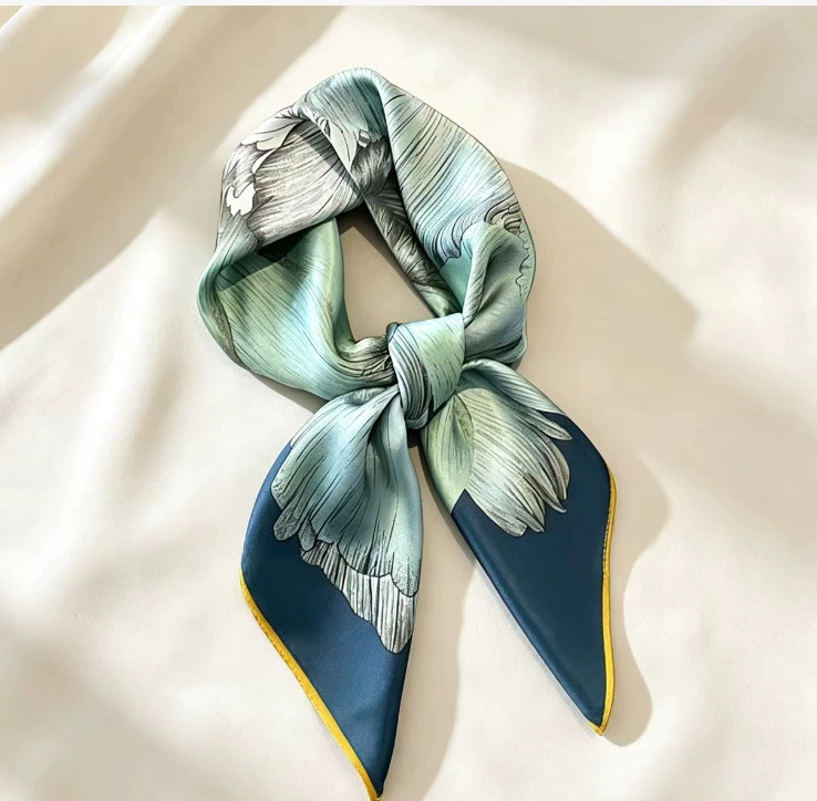 100% Mulberry Silk Square Scarf 70cm view 8