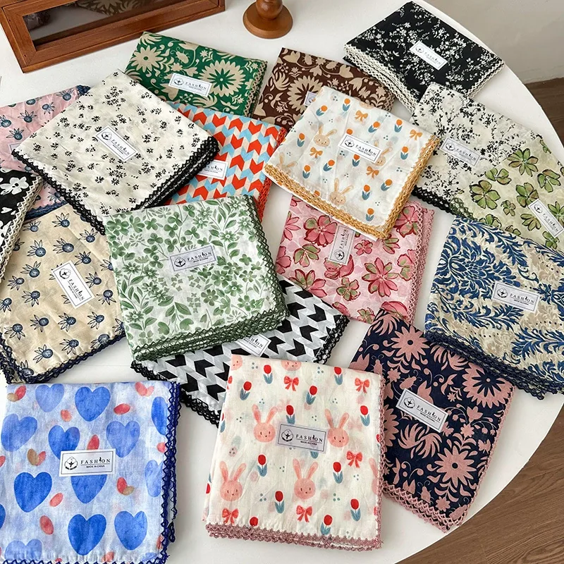 Cotton Floral Square Scarf view 2