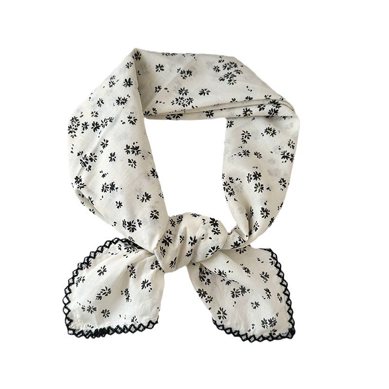 Cotton Floral Square Scarf view 4