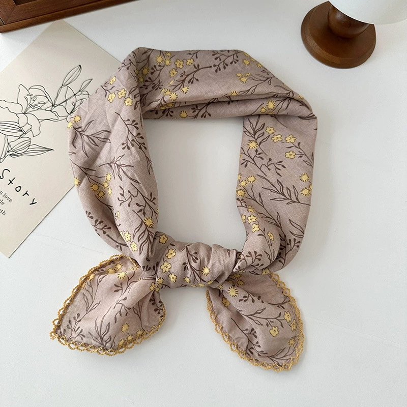 Cotton Floral Square Scarf view 7