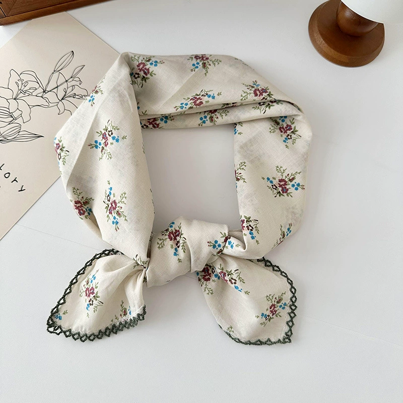Cotton Floral Square Scarf view 11