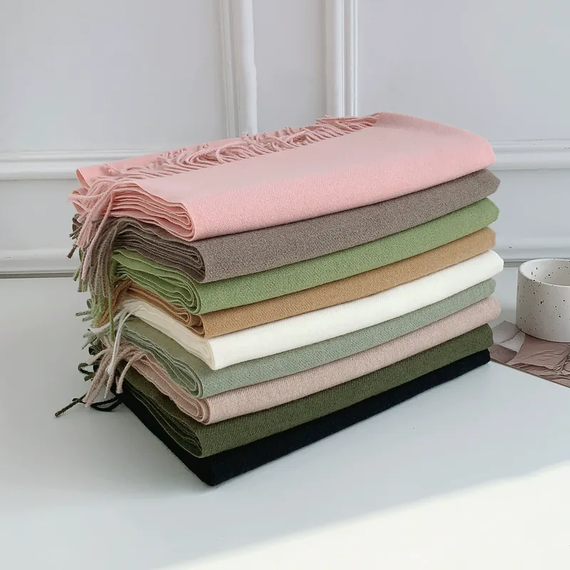 Solid Faux Cashmere Scarf