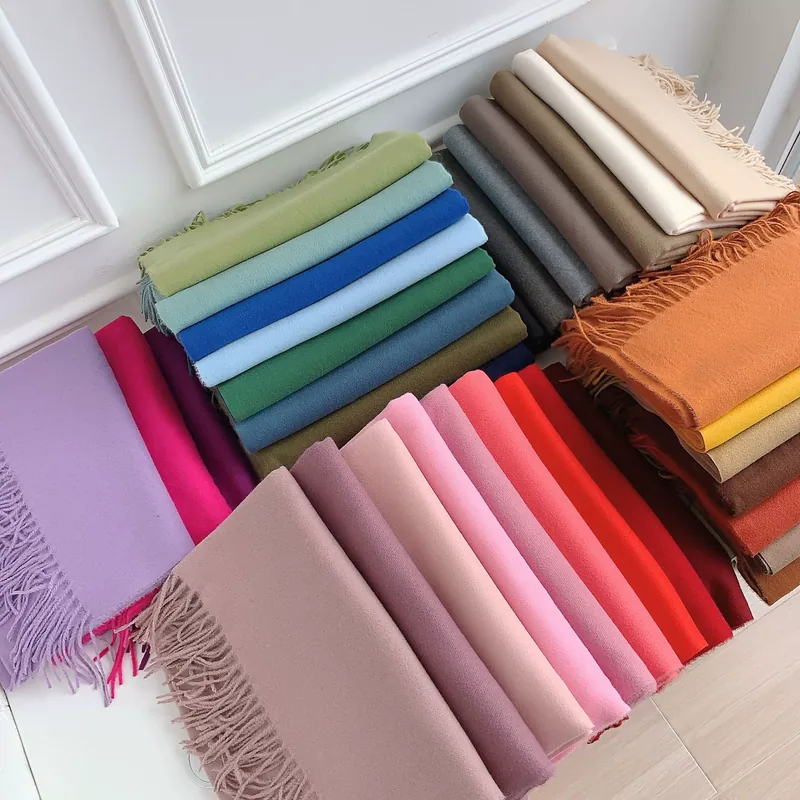 Faux Cashmere Fringe Scarf