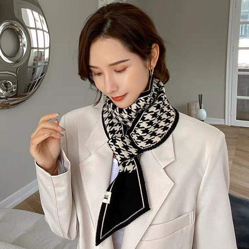 Knit Small Scarf with Ears for Women