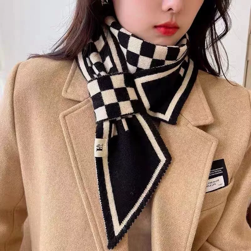 Knit Small Scarf with Ears for Women view 3