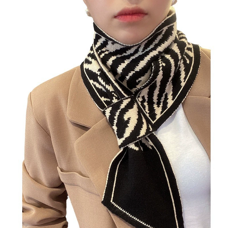Knit Small Scarf with Ears for Women view 5