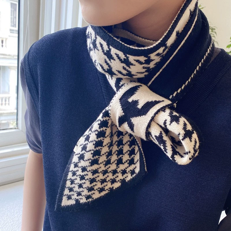 Knit Small Scarf with Ears for Women view 7