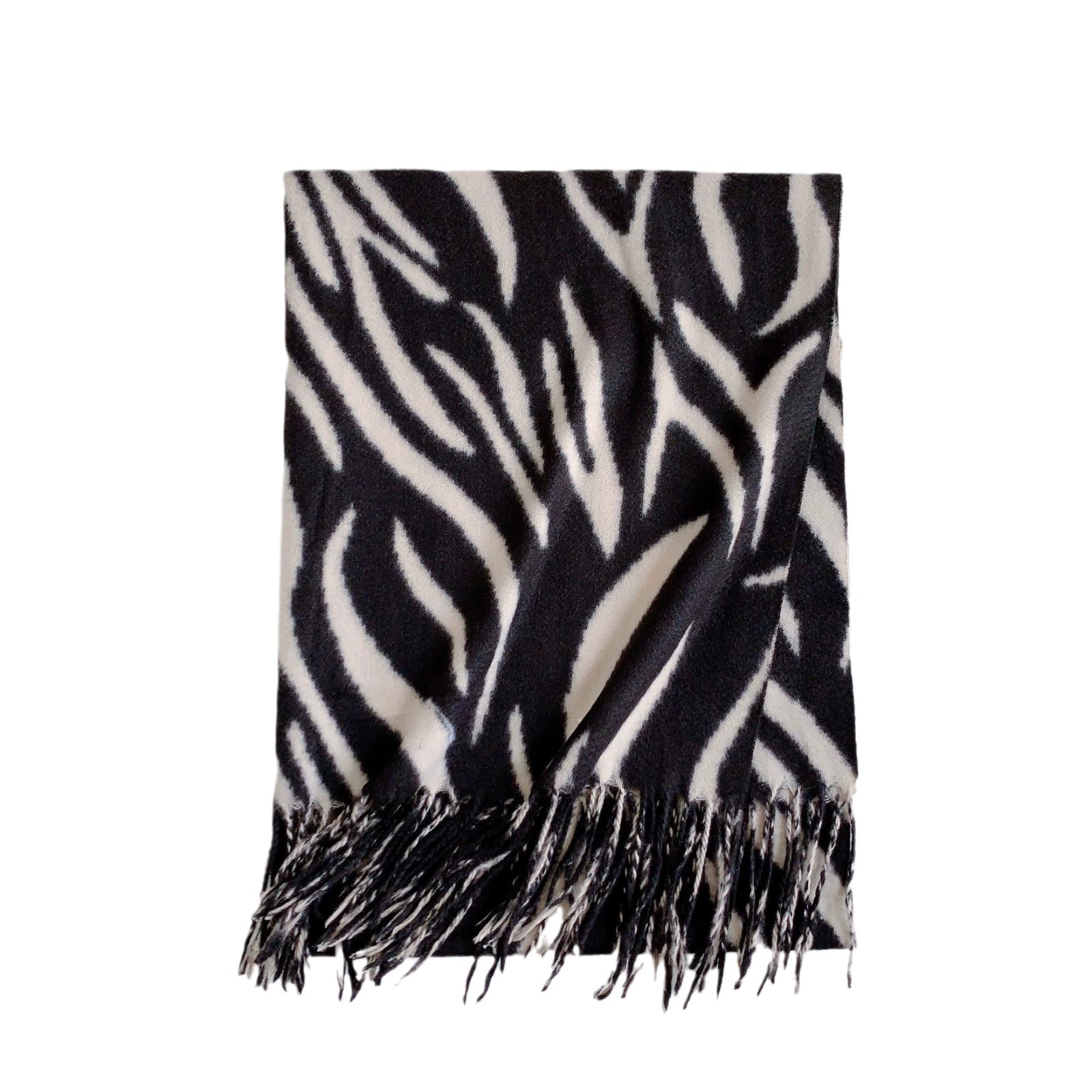 Striped Faux Cashmere Scarf view 5