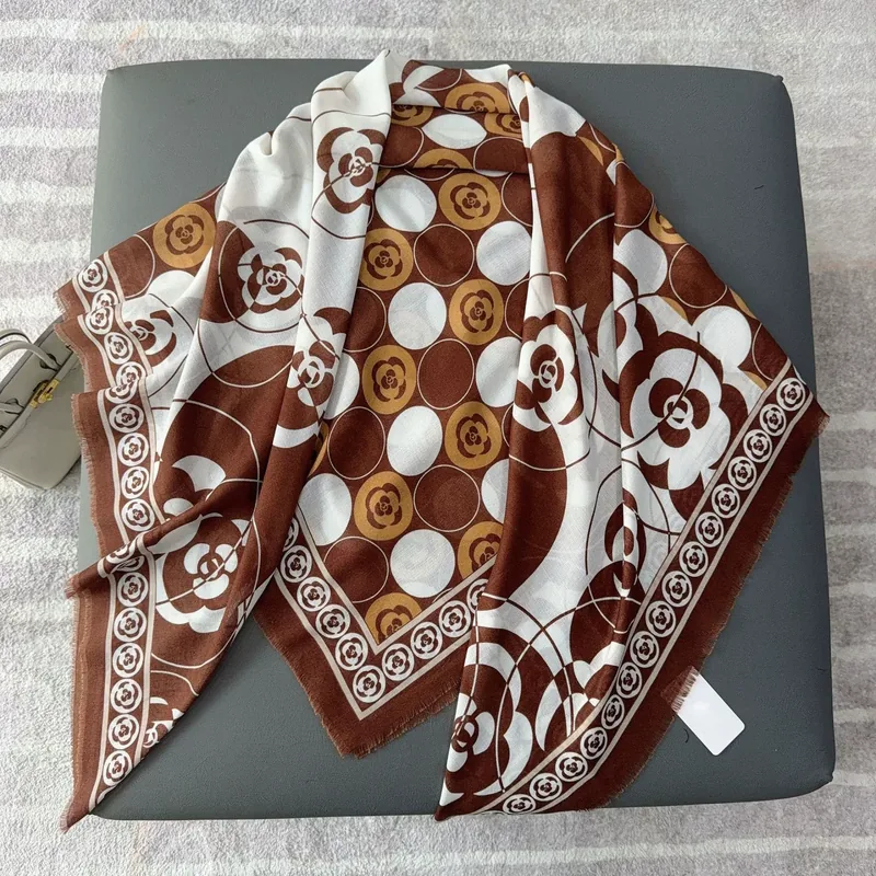 Polyester Floral Square Scarf Shawl