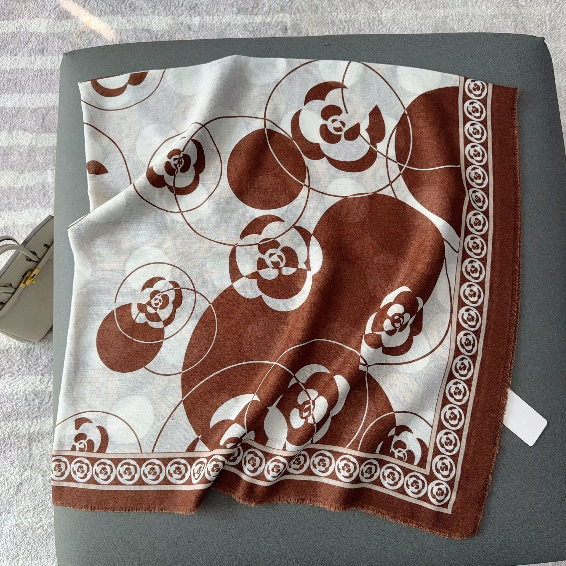 Polyester Floral Square Scarf Shawl view 2