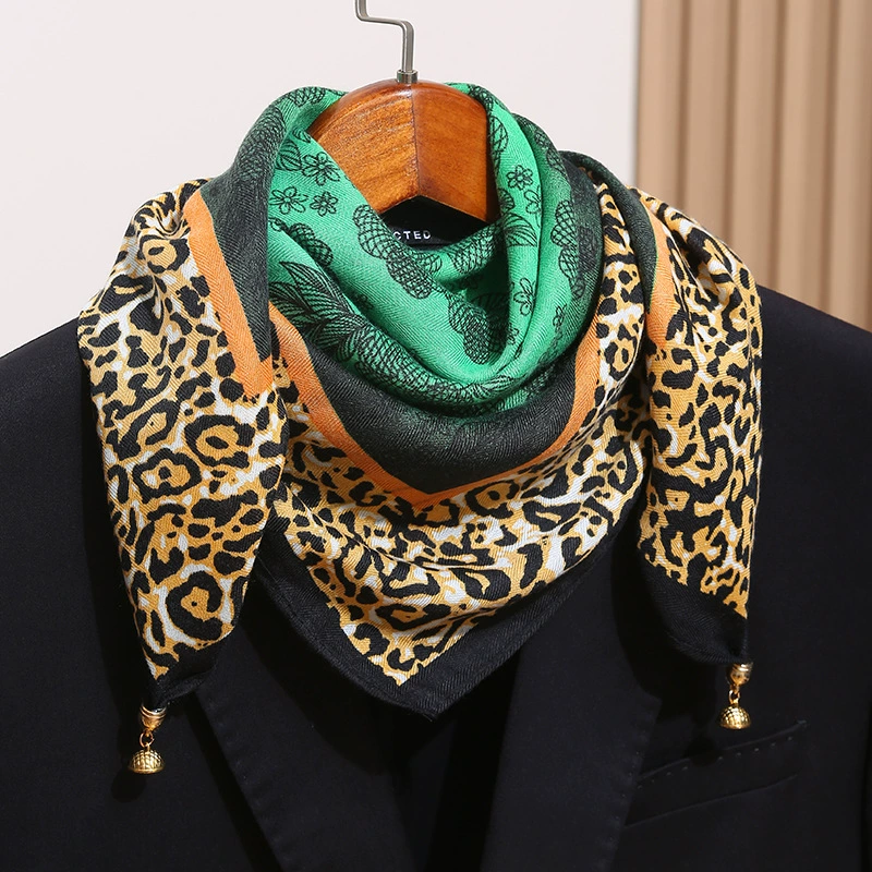 Magnetic Buckle Scarf with Gold Balls view 3