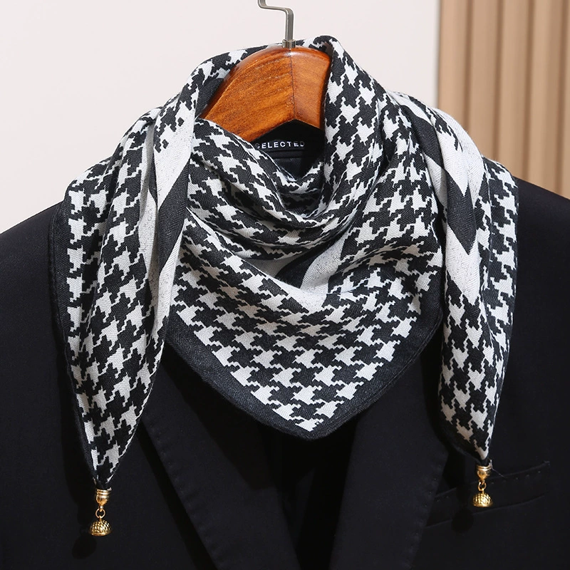 Magnetic Buckle Scarf with Gold Balls view 10