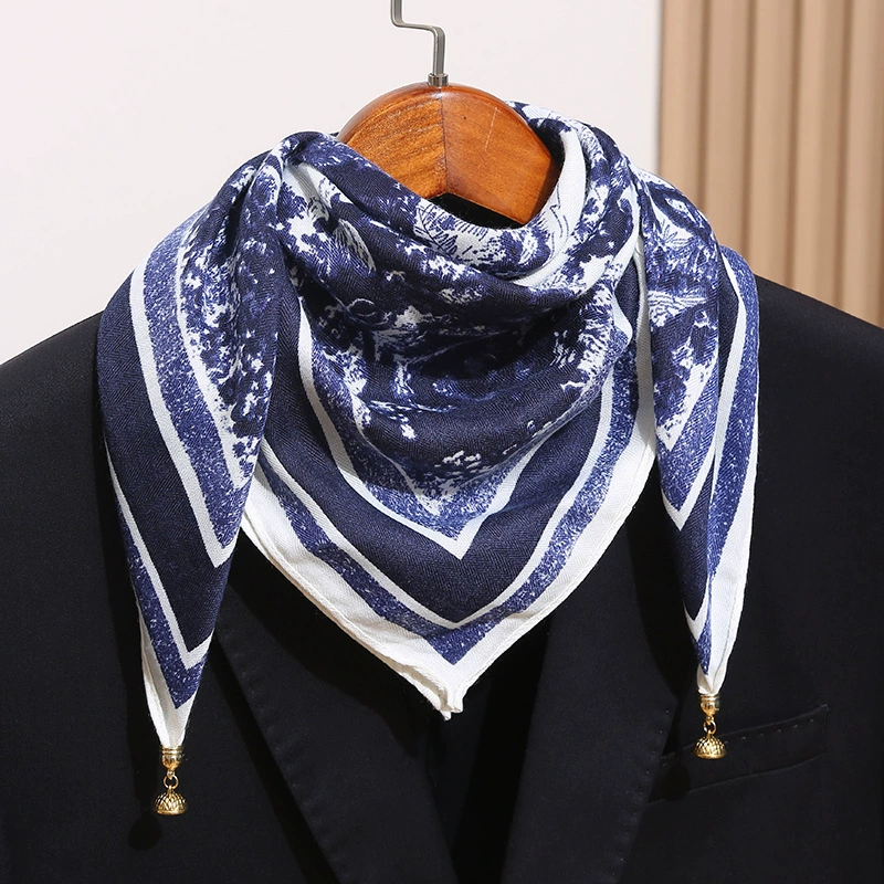 Magnetic Buckle Scarf with Gold Balls view 12